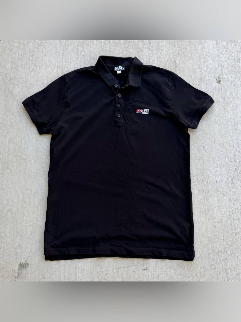 Diesel Pique Polo Shirt Men size 2XL Slim Black